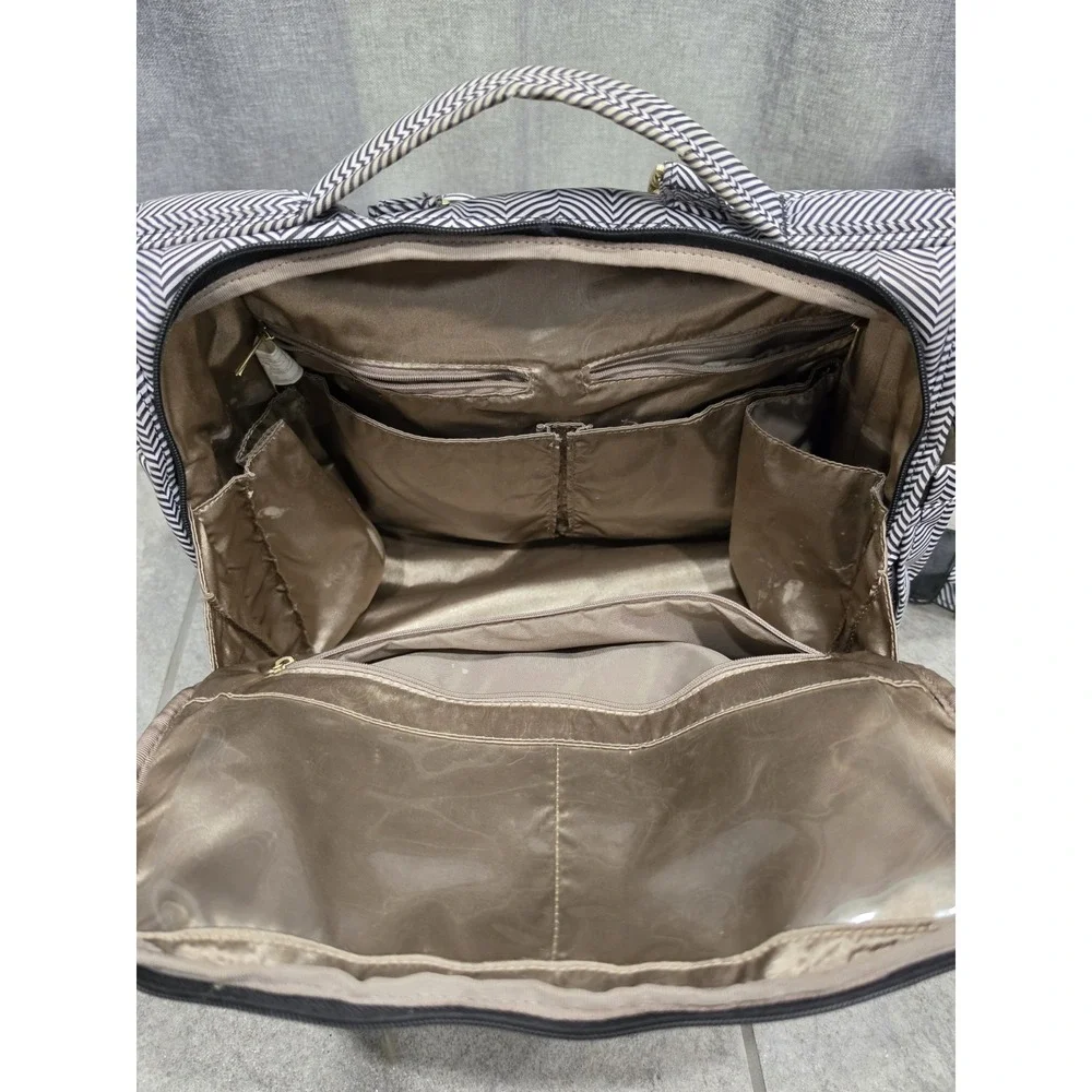 JuJube Backpack Diaper Bag Black & White, Adjustable Strap, Backpack Straps